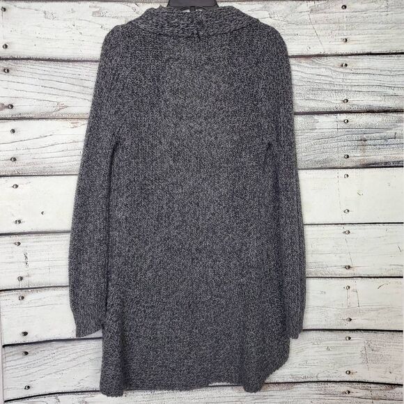 Vanity Gray Marled Open Front Cardigan Women’s Long Sleeve Cozy Sweater Small - Picture 3 of 6